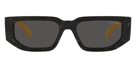 prada black yellow marble sunglasses|Prada PR 09ZSF 19D5S0 55 Black Yellow Marble Sunglasses.